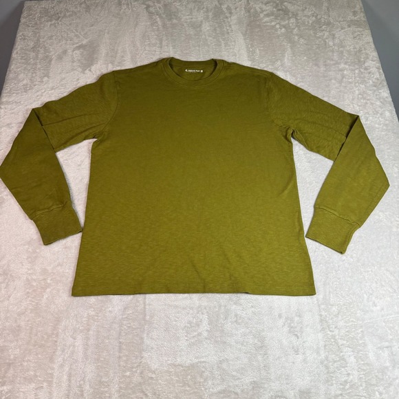 American Giant Other - NWOT American Giant Mens Long Sleeve Crew Neck T-Shirt M Olive Green Slub Cotton